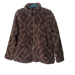 NWT Free Country “Butter Pile Fabric” Brown Breathable Jacket Coat.